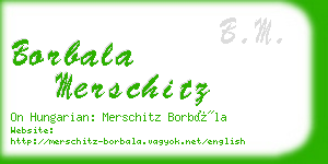 borbala merschitz business card